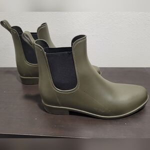 Olive Green Ankle Rain Boots
